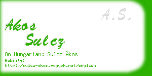 akos sulcz business card